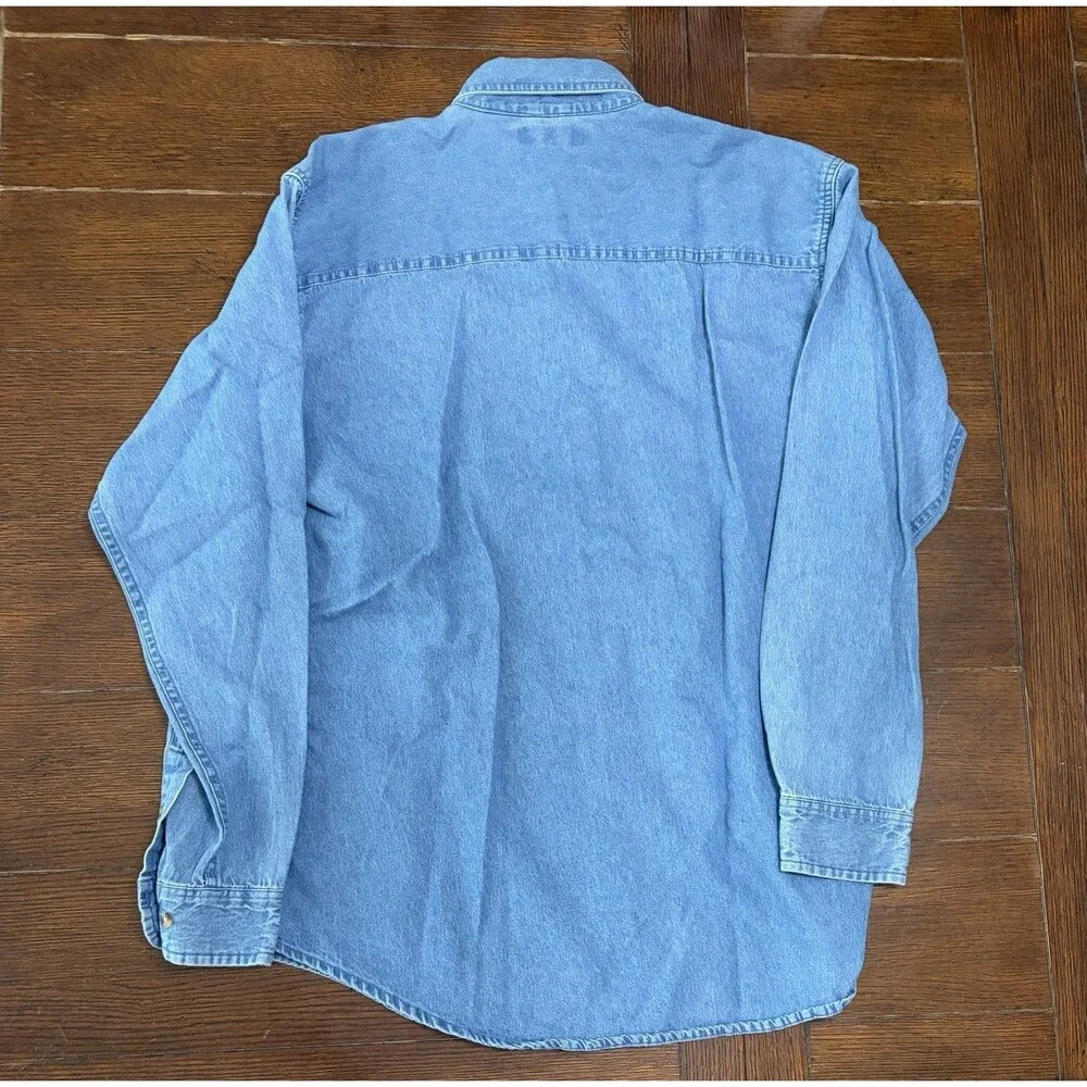 Vintage Los Angeles Rams Size M Denim Long sleeve Button Down Shirt